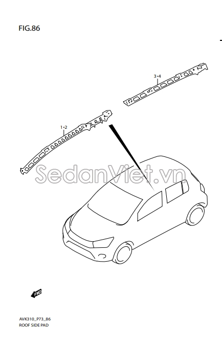 Đệm mui xe sau 7812484M00000