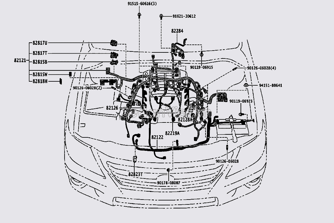 Dây điện khoang động cơ 8212160D41