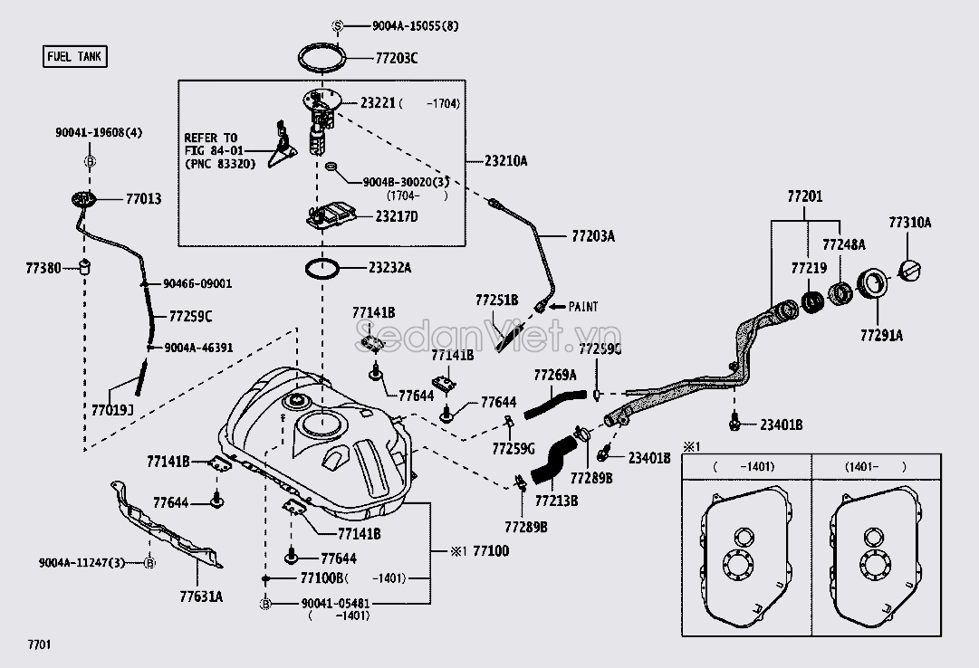 Cụm bơm xăng 23210BZ350