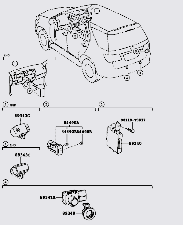 Hộp điều khiển đỗ xe 8934071020