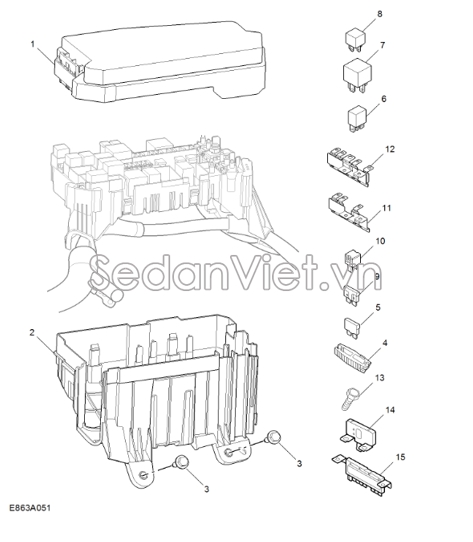 Nắp hộp cầu chì 10357602