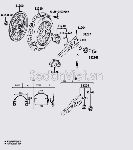 Càng đẩy bi tê 3120435071