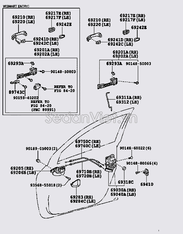 Dây giật tay mở cửa trong trước 6971042050