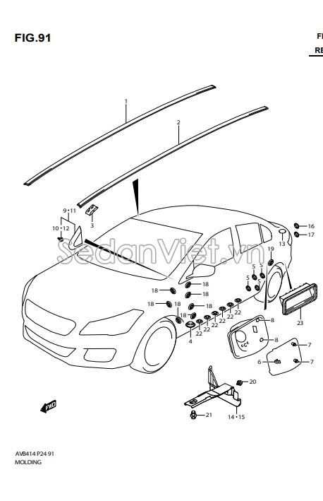 Ống thoát khí mùi trong xe 7733054G10000