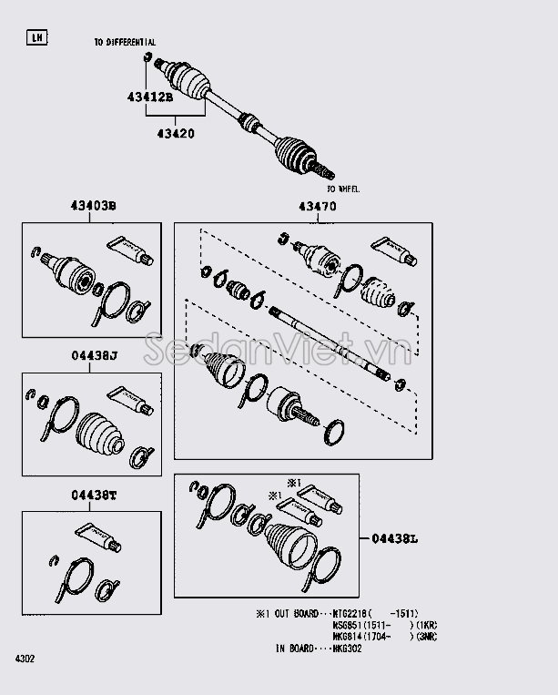 Cây láp 43420BZ120