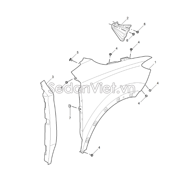 Nẹp cài tai xe trước 10230192