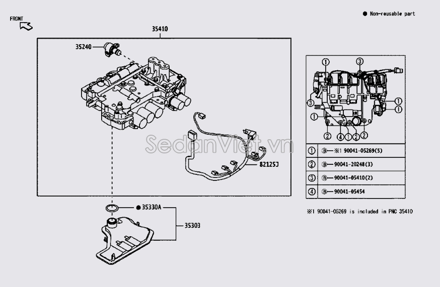 Vỉ van điều khiển mở dầu hộp số 35410B1060