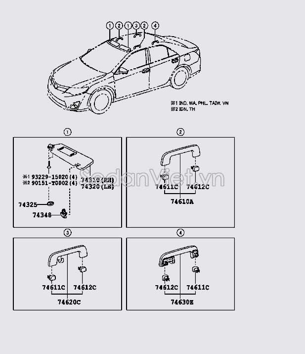 Chắn nắng trong xe 7432006700A0