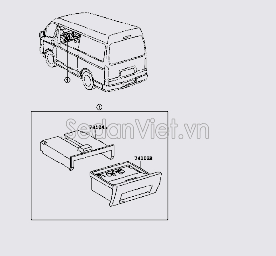 Khay đựng đồ trong xe 7410460140