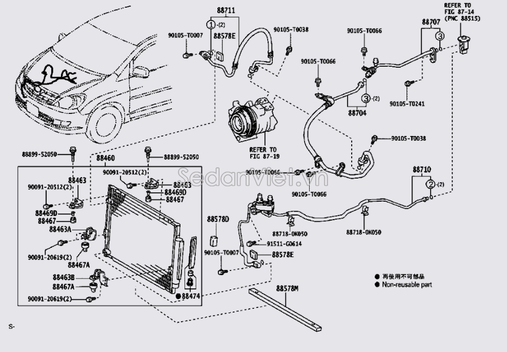 Ống nước điều hòa đoạn ngắn 887110K170