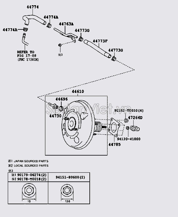 Bầu trợ lực lái 4461002A90