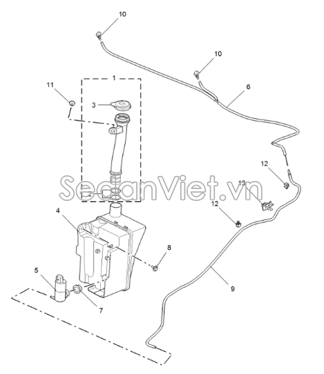 Mô tơ bơm nước rửa kính 10099428