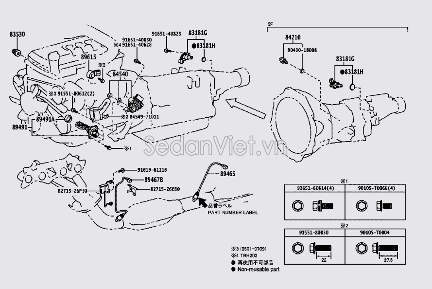 Cảm biến áp suất dầu động cơ Toyota Camry 2009-2012