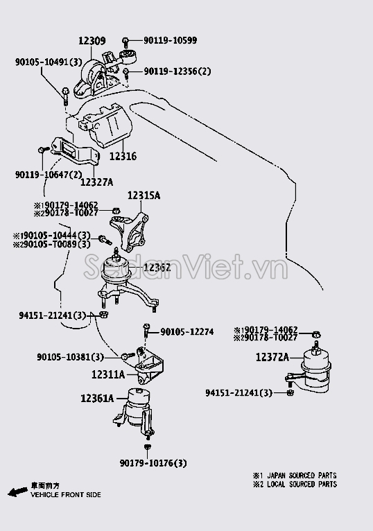 Giá bắt chân máy 123150H090