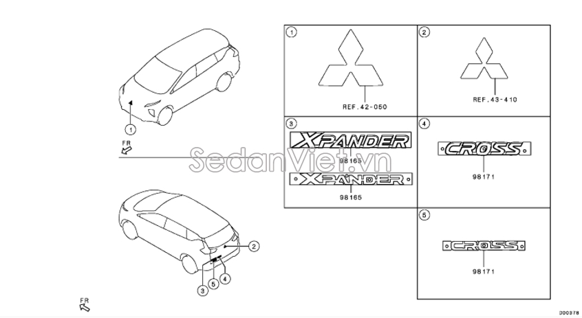 Logo XPANDER 79890W030P