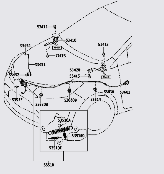 Ti chống nắp capo 534400D140