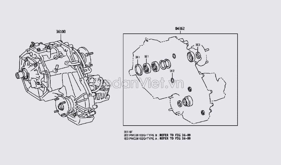 Hộp số phụ 361000K460