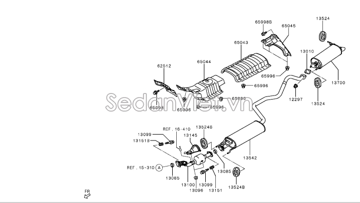 Ống xả đoạn giữa 1571B810