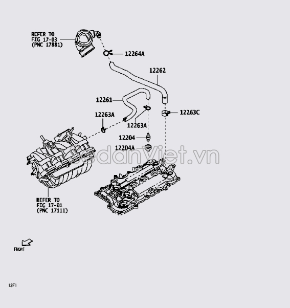 Ống hơi thừa 12261BZ180