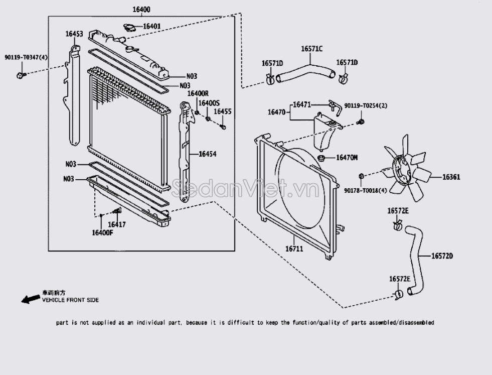 Nắp bình nước phụ 164050C030