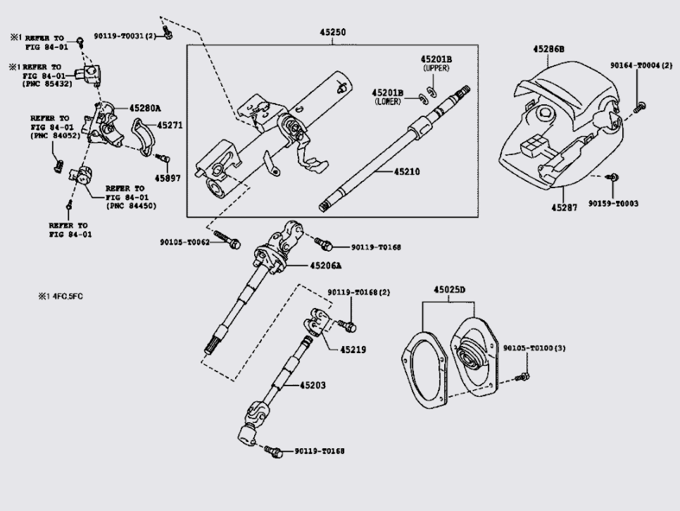 Khớp các đăng lái 452060K010