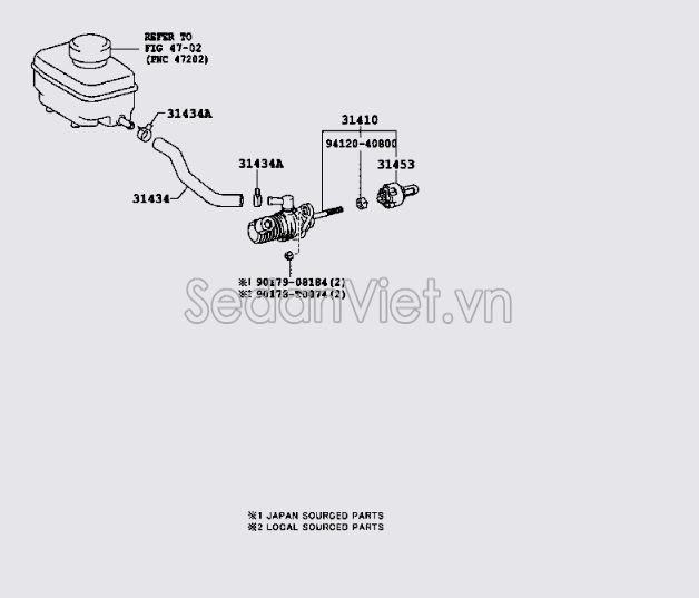 Ống dẫn dầu từ bình dầu xuống tổng côn 3143426320