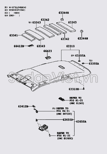 Nẹp cài la phông trần trước 664230T010