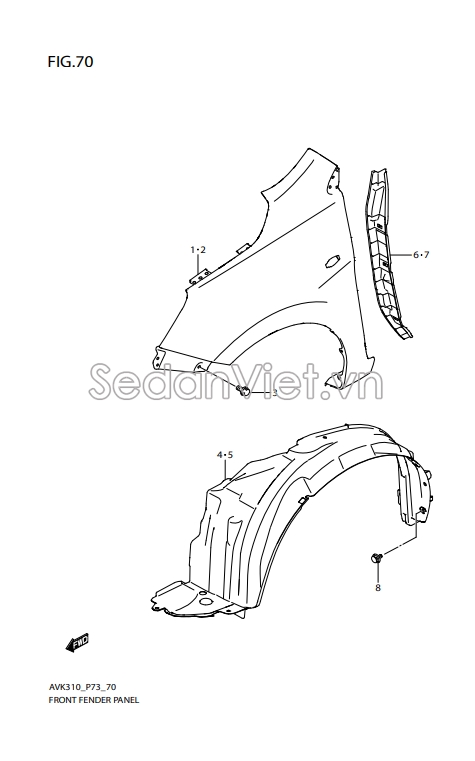 Chống ồn tai xe 7239184M00000