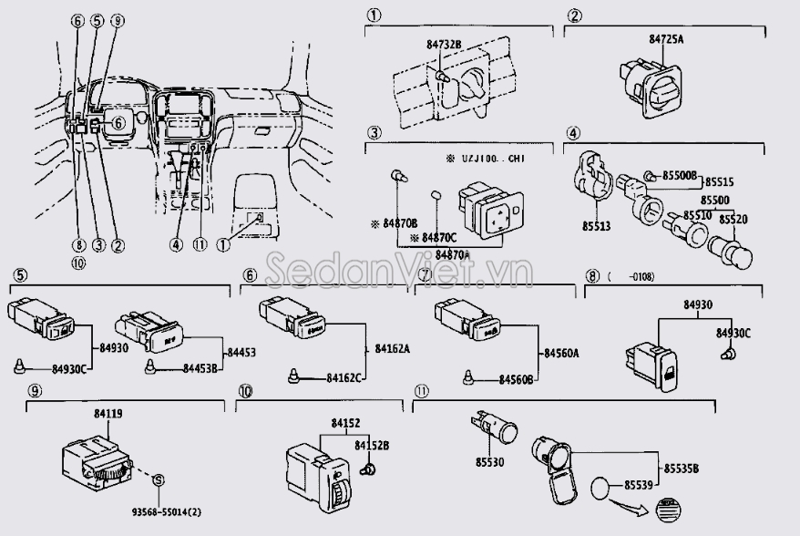 Tẩu châm thuốc trong xe 8553560040C0