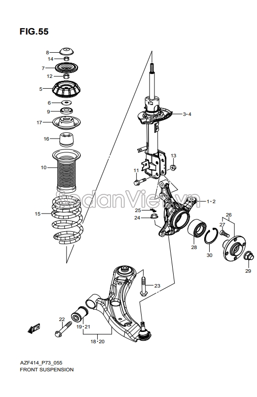 Trụ lái 4515171L00000