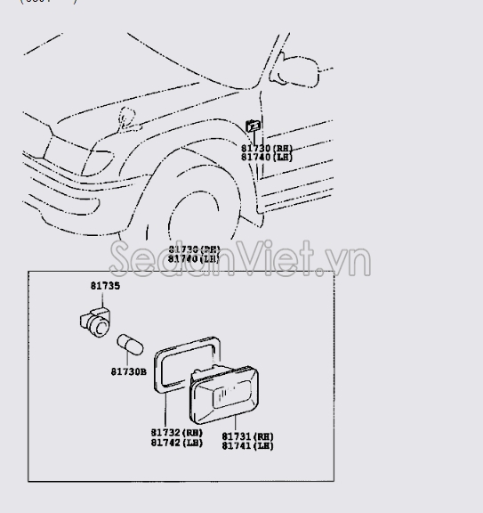 Đèn xi nhan gương 8173020191