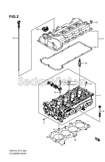 Gioăng nắp dàn cò 1118969L00000