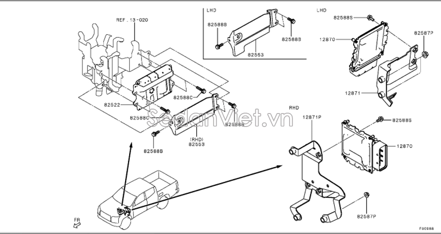 Hộp đều khiển trung tâm Mitsubishi Triton 2024-2025