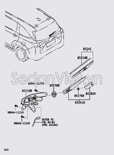 Cần gạt mưa sau 85241BZ180