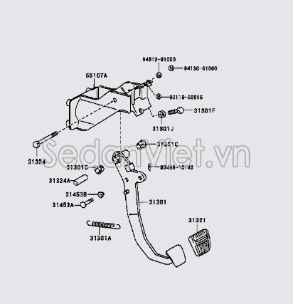 Bàn đạp chân côn 3130160220