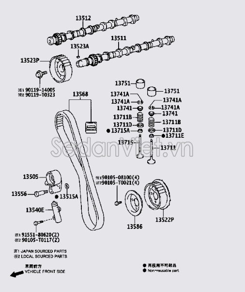 Trục cam 135010L020