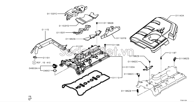 Nắp đổ dầu động cơ Mitsubishi Triton 2024-2025