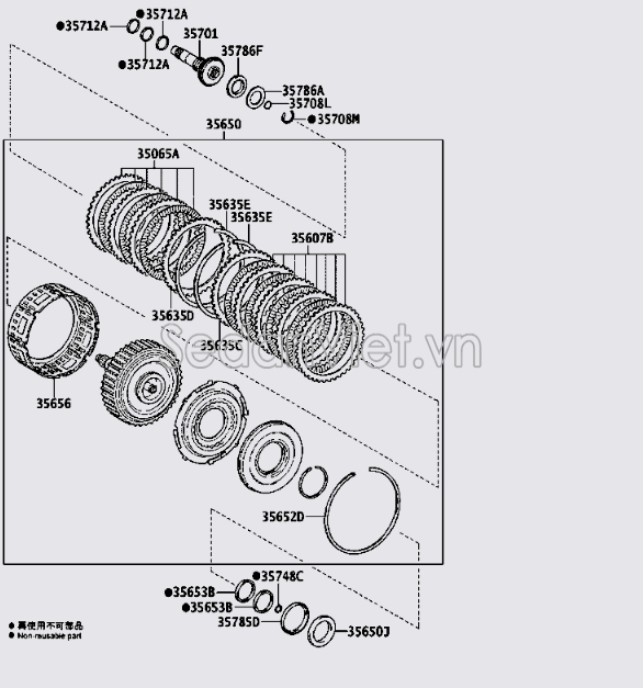 Trục hộp số đầu vào 3565048030