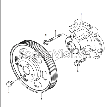 Puly bơm nước động cơ 1751168M00000