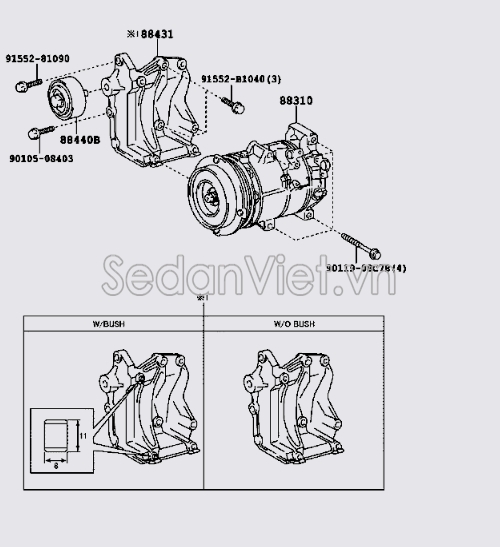 Puly lốc điều hòa 8844025070