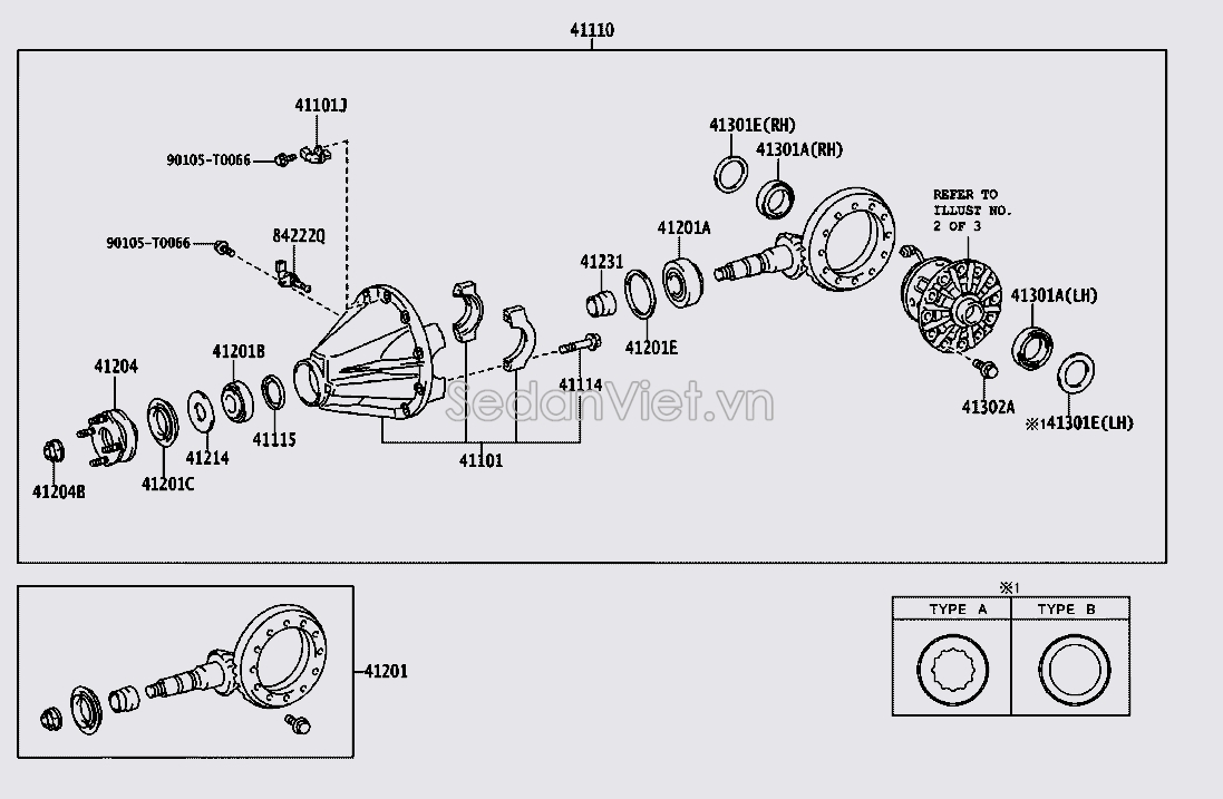 Vỏ đùm cầu sau 411010K080