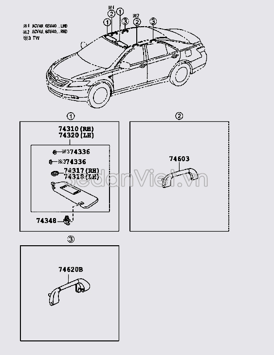 Chắn nắng trong xe 7431006350E2