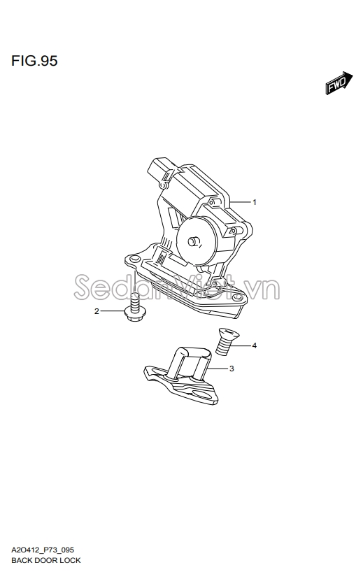 Ổ khóa ngậm cánh cửa hậu 8251057R21000