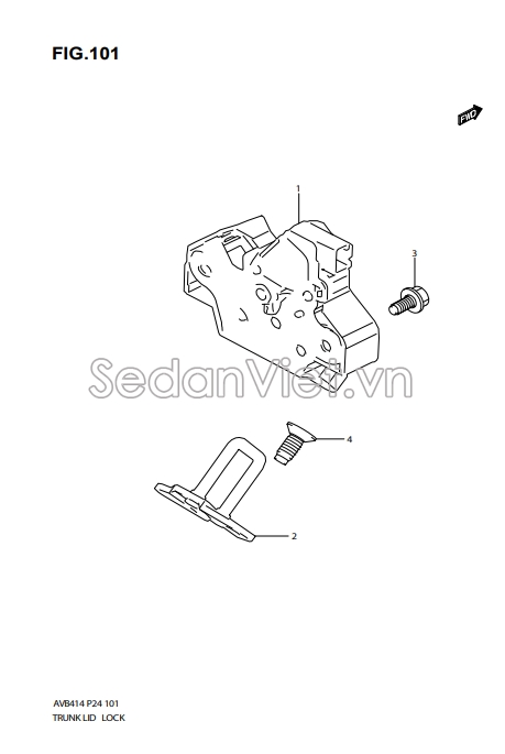 Ổ khóa ngậm cửa hậu 8251079P00000