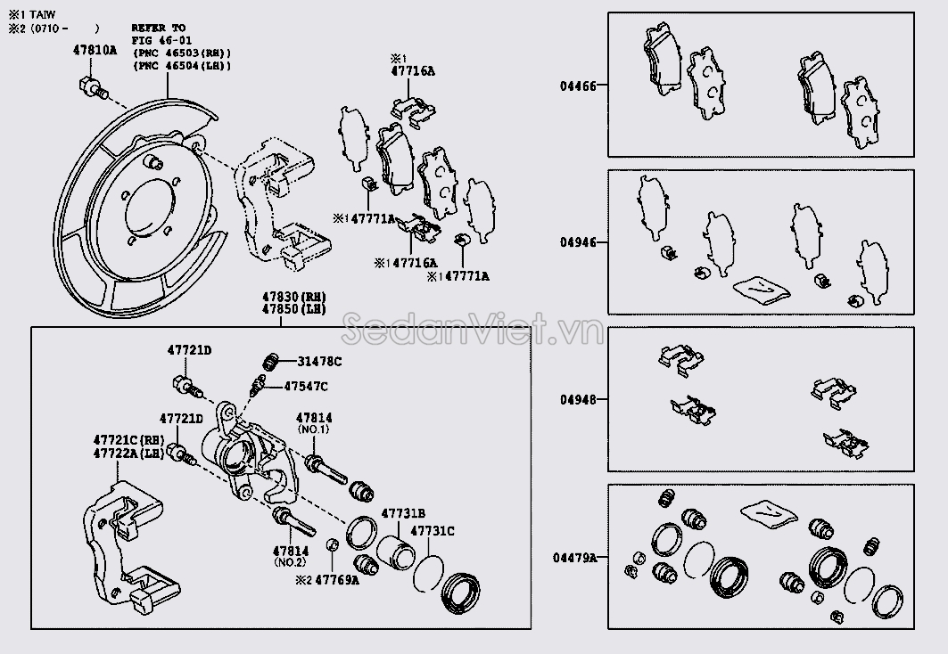 Bộ phớt xy lanh phanh sau 0447906290