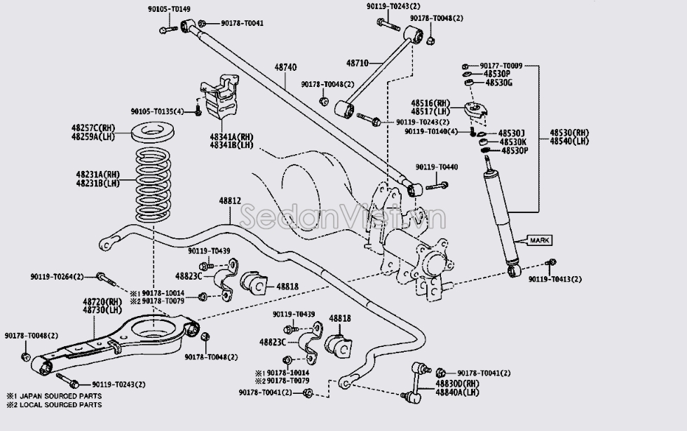 Giảm xóc sau 4853009Z90