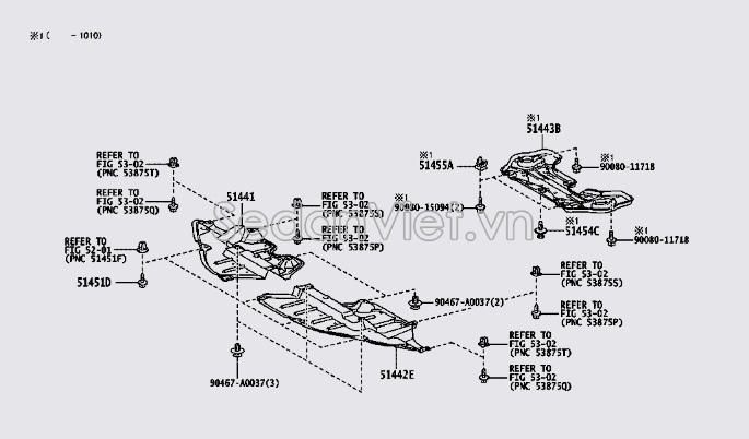 Chân bùn chắn máy số 2 514420T010