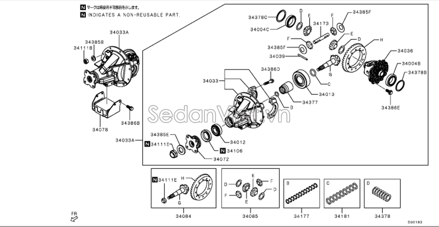 Bộ vi sai cầu sau Mitsubishi Triton 2024-2025