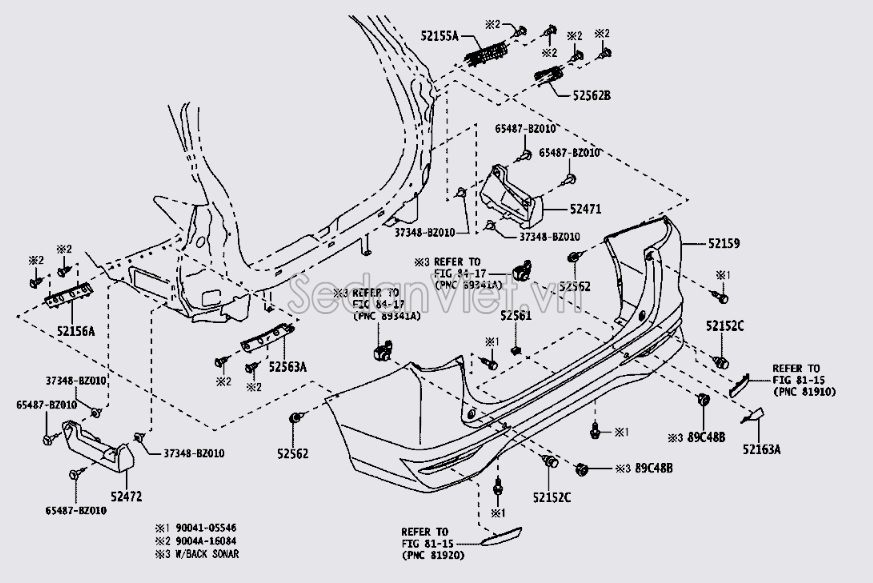 Cản sau 52159BZF60