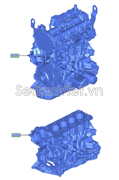 Cụm động cơ tổng thành Ford Everest 2022